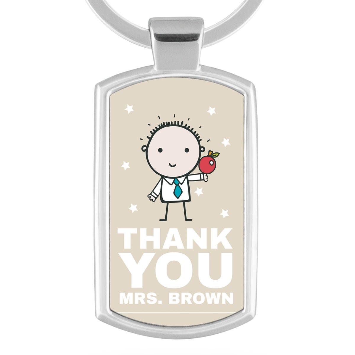 Thank You Teacher Personalised Keyring